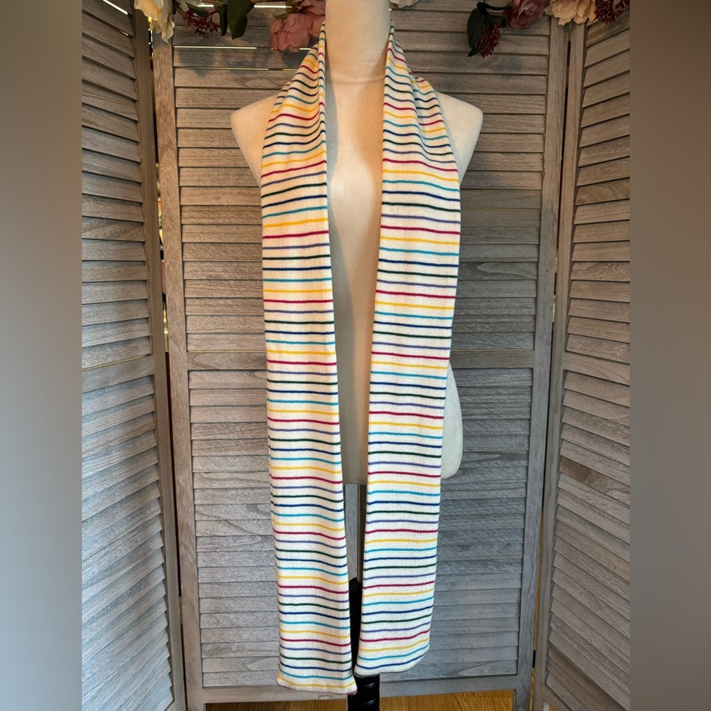 2 for 1 Offer - Winter scarfs, both multi color striped patterns, 80” & 70” long - Picture 7 of 13